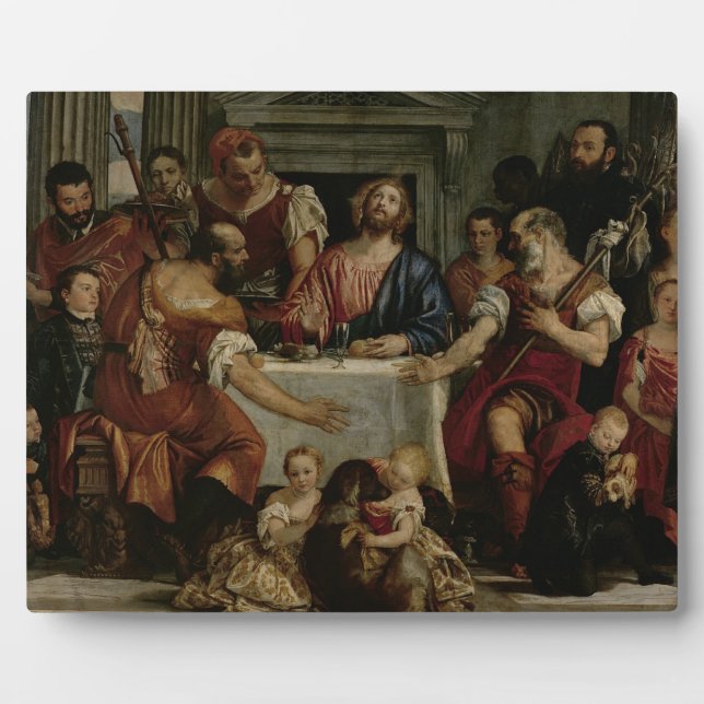 Abendessen im Emmaus (Öl auf Leinwand) Fotoplatte (Vorderseite)