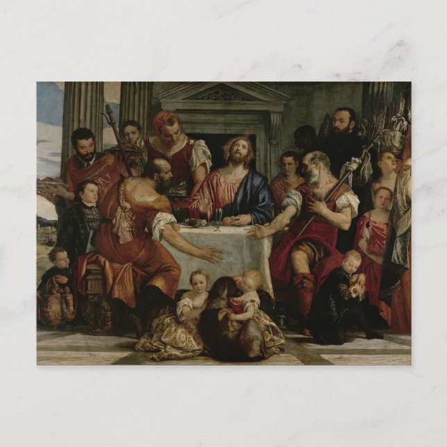 Abendessen im Emmaus (Öl auf Leinwand) Postkarte (Vorderseite)