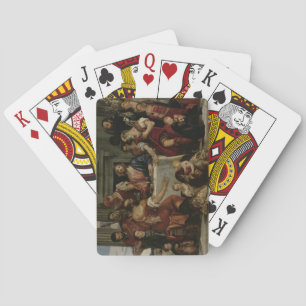 Abendessen im Emmaus (Öl auf Leinwand) Spielkarten