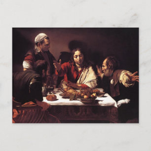 Abendessen im Emmaus Postkarte