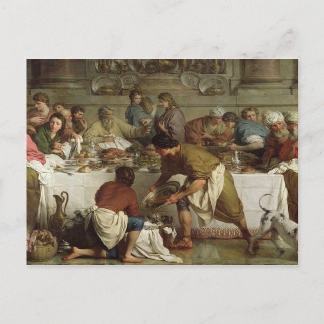 Abendessen im Haus Simon, 1737 Postkarte (Vorderseite)