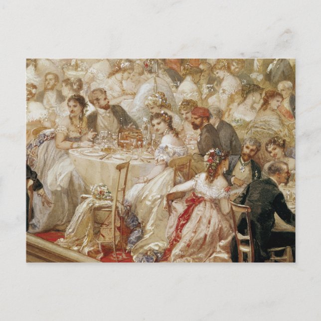 Abendessen in den Tuilerien, 1867 Postkarte (Vorderseite)