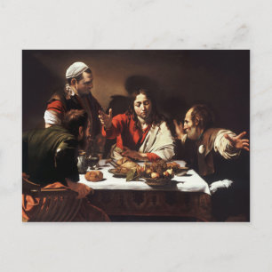 Abendessen in Emmaus - Caravaggio) Postkarte