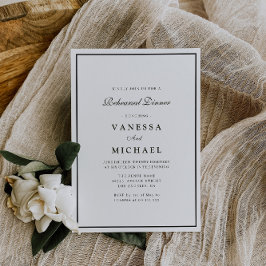 Abendessen in Schwarz-Weiß-Probe Einladung