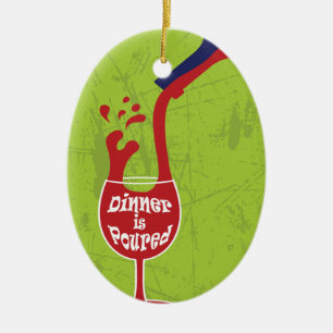 Abendessen ist gegossene Verzierung Keramikornament