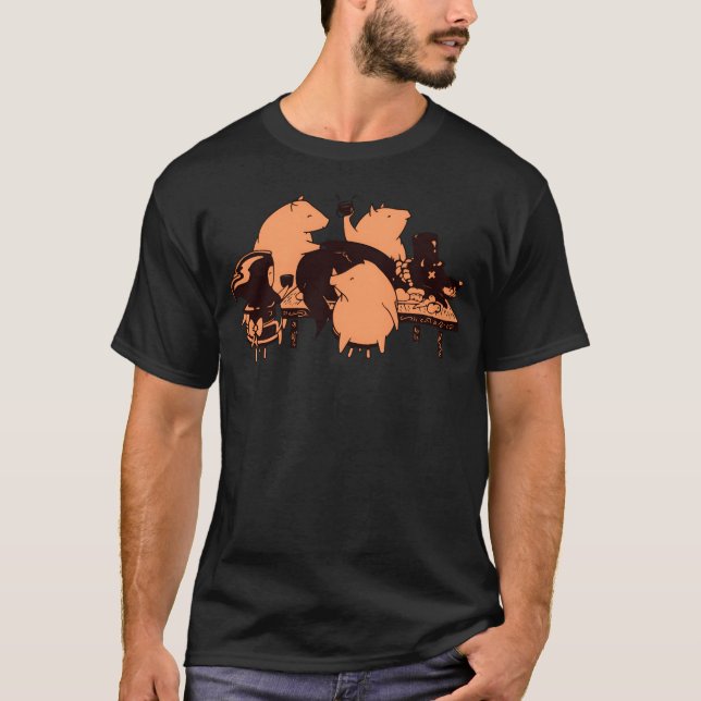 Abendessen mit Freunden lustig T-Shirt (Vorderseite)