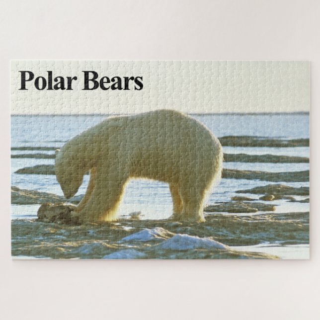 Abendessen mit Polar Bear Time Jigsaw Puzzle (Horizontal)