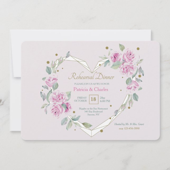 Abendessen mit Probe Einladung (Vorderseite)