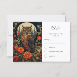 Abendessen mit Vollmondhochzeit RSVP Karte