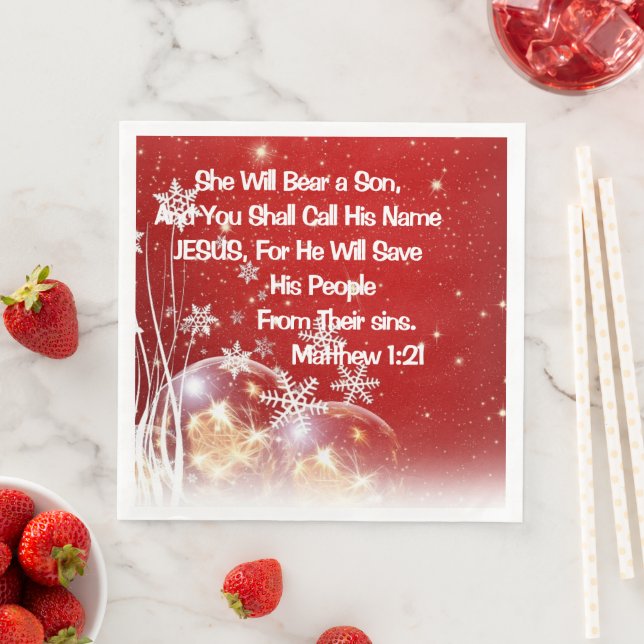 Abendessen Napkin Sie wird ein Sohn Weihnachten tr Serviette (Beispiel)