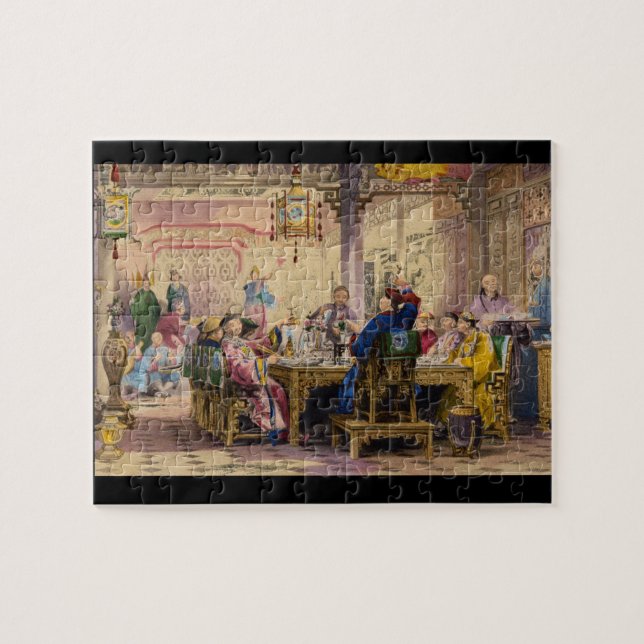 Abendessen-Party bei einem Mandarin's_Engravings Puzzle (Horizontal)