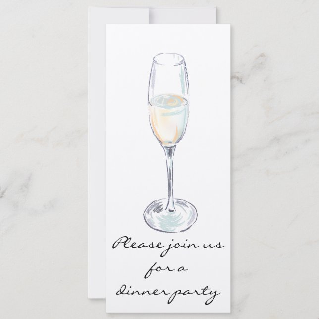 Abendessen-Party Einladung (Vorderseite)