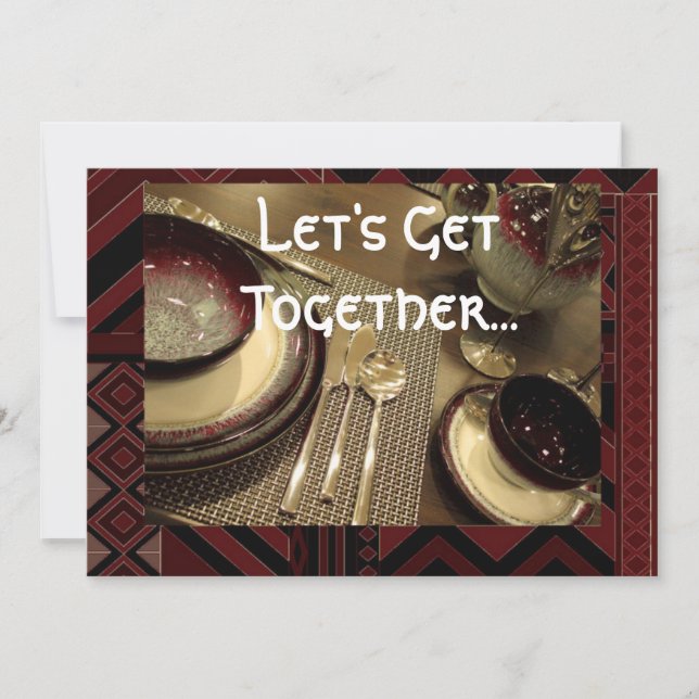 Abendessen Party Einladung (Vorderseite)