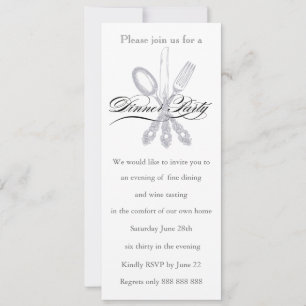 Abendessen Party Einladung
