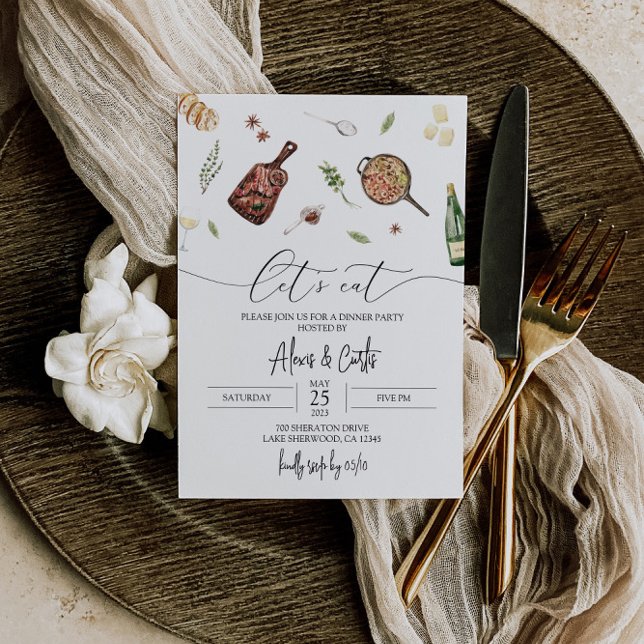 Abendessen Party Einladung - Moderne Abendessen Ei (Von Creator hochgeladen)