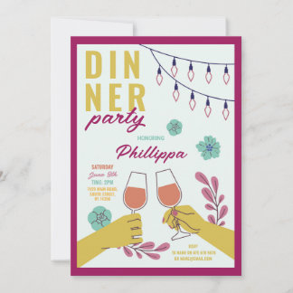 Abendessen Party Freunde Geburtstag Weinverkostung Einladung