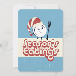 Abendessen Teller Koch Catering Restaurant Weihnac Feiertagskarte