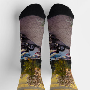 Abendglühen-Straßen-Socken – Anpassbar Socken