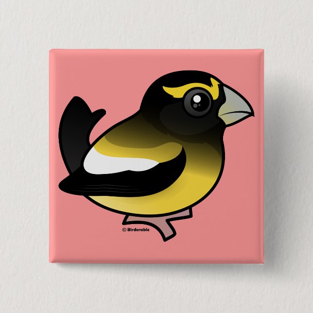 AbendGrosbeak Button (Vorderseite)