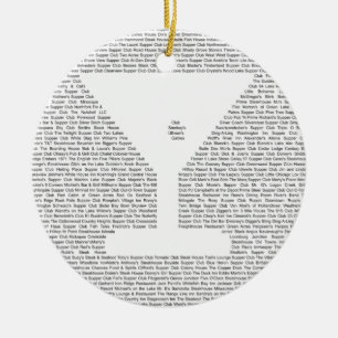 Abendklubs von Wisconsin - Martini Keramik Ornament