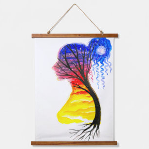 Abendliche Emotion Wandteppich Mit Holzrahmen