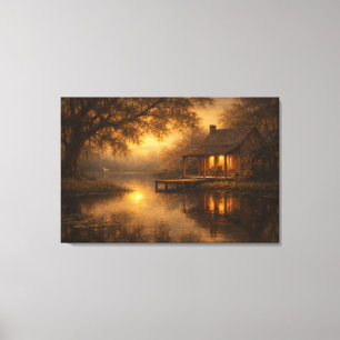 Abendliche Ruhe   Seecabin-Kunst   Gespannt Leinwanddruck