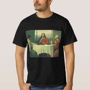 Abendmahl in Emmaus mit Jesus Christus T-Shirt
