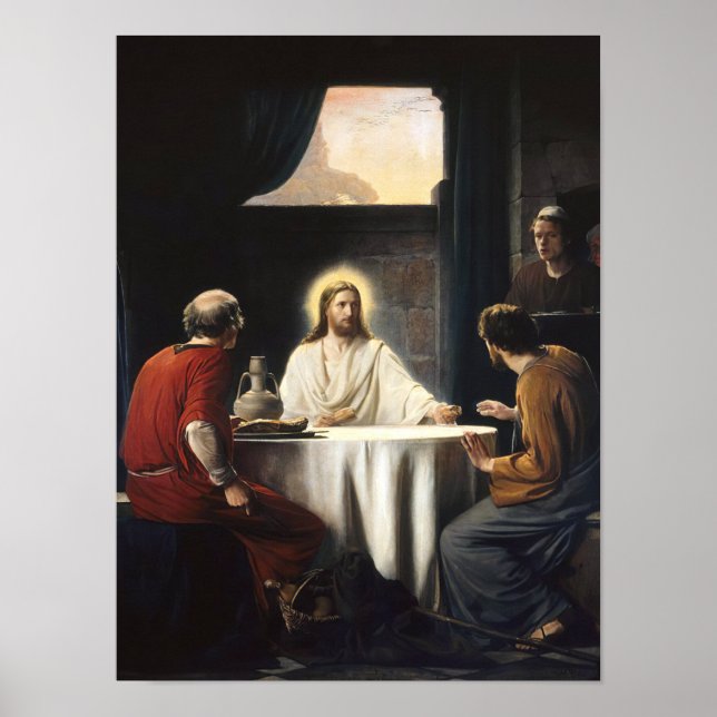 Abendmahl in Emmaus Poster (Vorne)