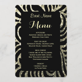Abendmenü | Gold und Schwarz Menükarte