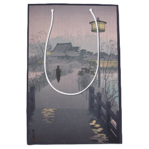 Abendregen auf dem Weg nach Shinobazu in Japan Mittlere Geschenktüte