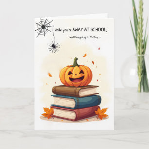 Abends an der Schule Funny Halloween Niedlich Spid Karte