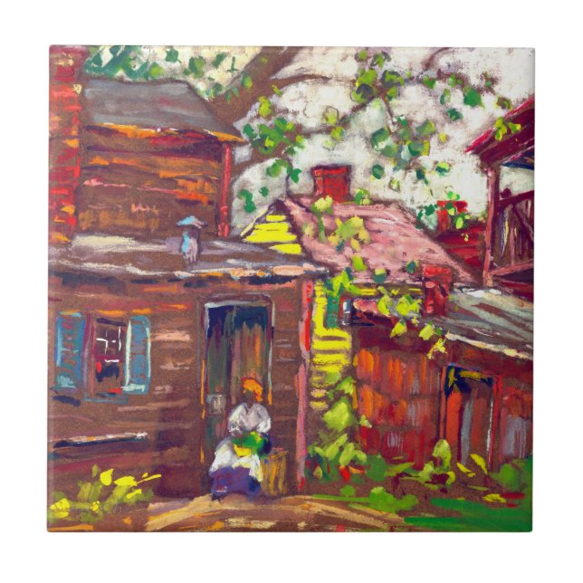 Abends-Aufgabe 1910 Fliese (Vorderseite)