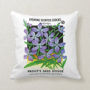 Abends Duftende Stocks Blumen Samen Packet Etikett Kissen