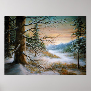 Abends-Glühen Poster