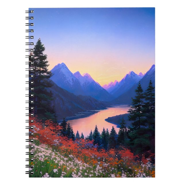 Abends Gnade im Bergtal Notizblock (Vorderseite)