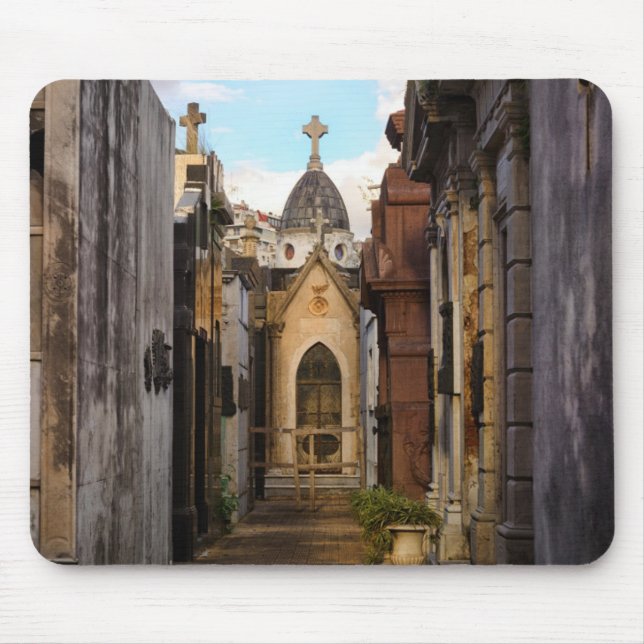 Abends-Licht in Recoleta Friedhof Mousepad (Vorne)