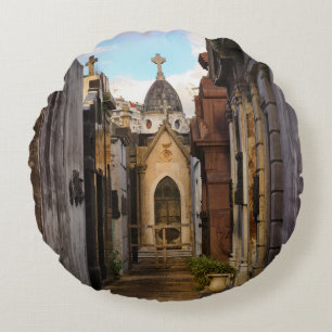 Abends-Licht in Recoleta Friedhof Rundes Kissen