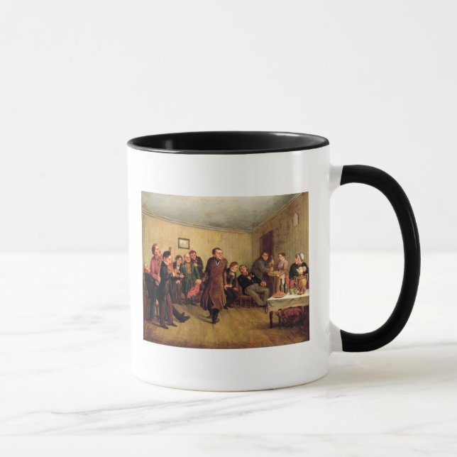 Abends-Party eines Kaufmannes Tasse (Rechts)