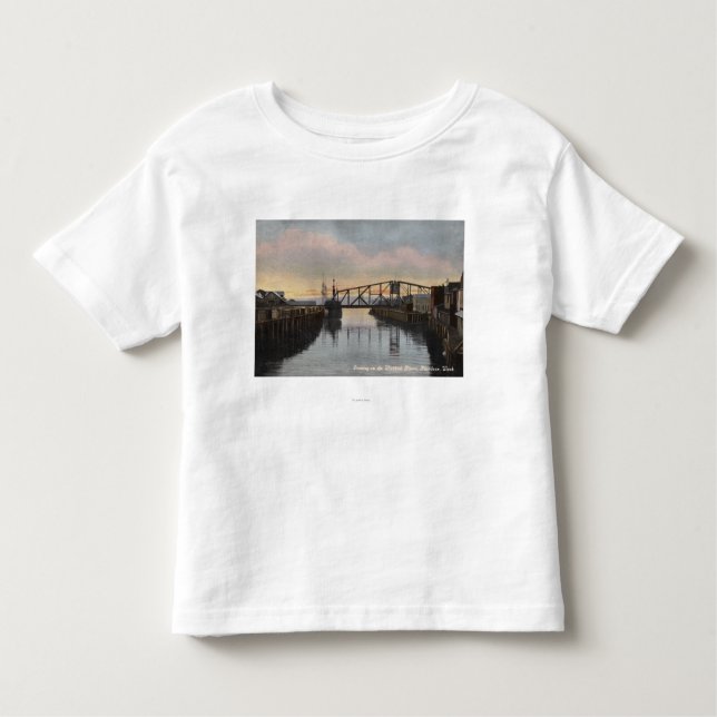 Abends-Szene auf Wishkah Fluss Kleinkind T-shirt (Vorderseite)