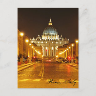 Abends Vatikanstadt, Rom, Italien Postkarte