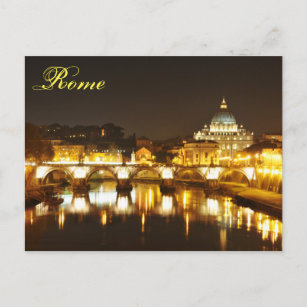 Abends Vatikanstadt, Rom, Italien Postkarte