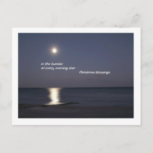 Abends-Weihnachtssegen Feiertagspostkarte
