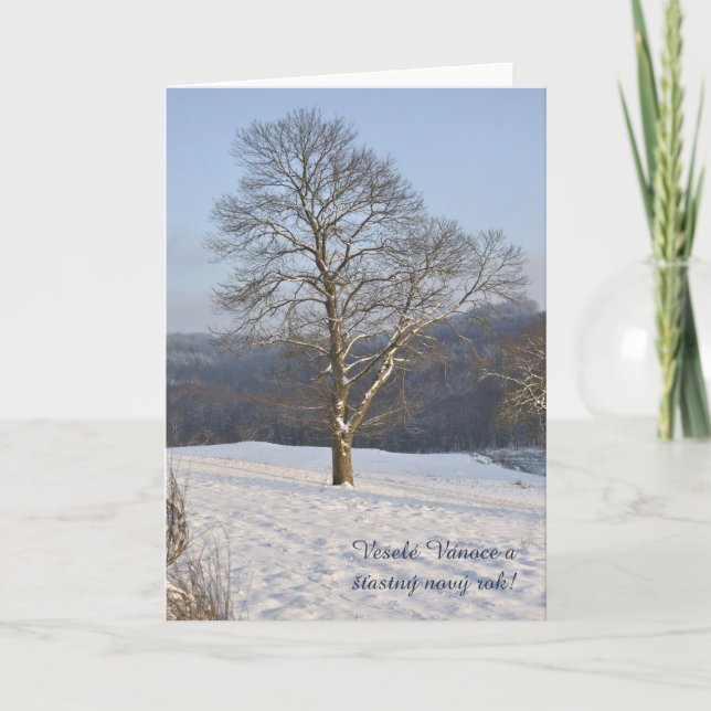 Abendsbaum Veselé Vánoce! Feiertagskarte (Vorderseite)