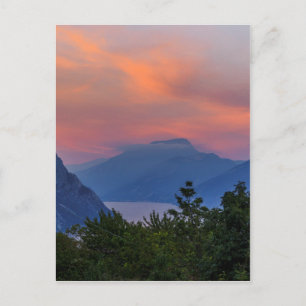 Abendstimmung am Gardasee Postkarte