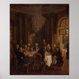Abendtisch in Sanssouci, 1850 Poster