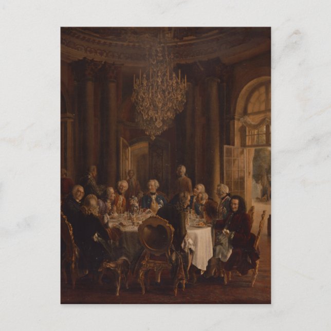 Abendtisch in Sanssouci, 1850 Postkarte (Vorderseite)