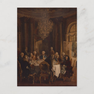 Abendtisch in Sanssouci, 1850 Postkarte