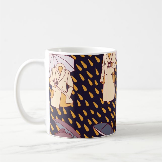 Abenteuer am Regentag: Unsichtbare Regenschirme Kaffeetasse (Links)