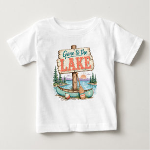 Abenteuer am See mit Kanu bei Sonnenuntergang in d Baby T-shirt