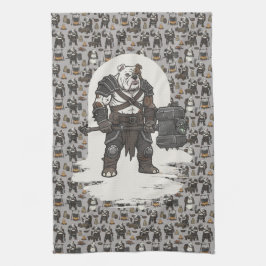 Abenteuer American Bulldog Gladiator Hund Geschirrtuch